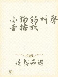 小狗的叫声的声音播放