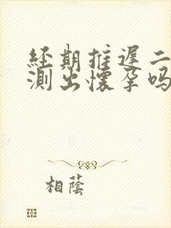 经期推迟二天能测出怀孕吗