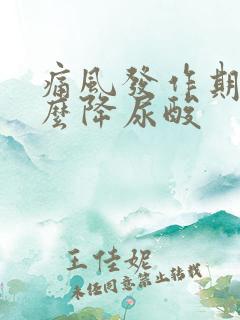 痛风发作期吃什么降尿酸