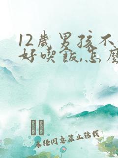 12岁男孩不好好吃饭,怎么办