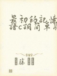 最初的记忆吉他谱c调简单版