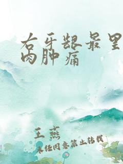 右牙龈最里面的肉肿痛