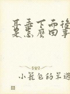 耳垂下面后面疼是怎么回事