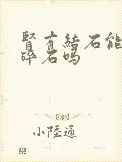 肾有结石能体外碎石吗