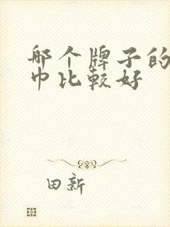 哪个牌子的湿纸巾比较好