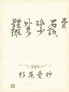 体外碎石费用大概多少钱