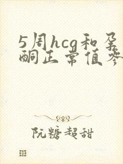 5周hcg和孕酮正常值参考范围