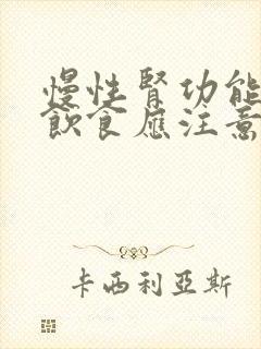 慢性肾功能不全饮食应注意什么?