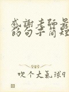 感谢老师最朴实的句子简短