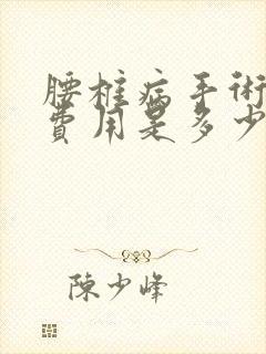 腰椎病手术治疗费用是多少