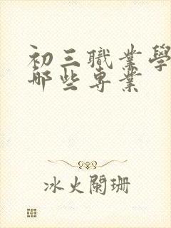 初三职业学校有哪些专业