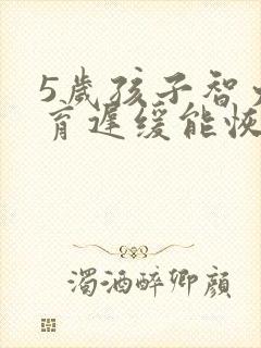 5岁孩子智力发育迟缓能恢复正常吗