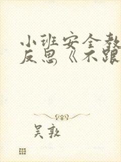 小班安全教案及反思《不跟陌生人走》