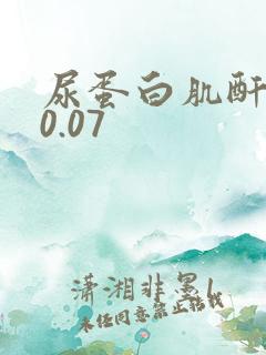 尿蛋白肌酐比值0.07