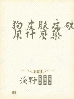 狗皮肤病破皮了用什么药