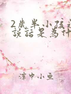 2岁半小孩还不说话是为什么