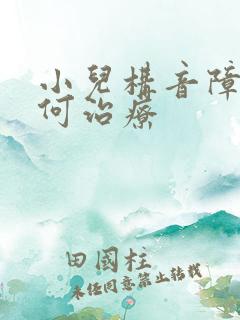 小儿构音障碍如何治疗