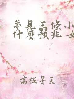 梦见三条小蛇是什么预兆 女性解梦