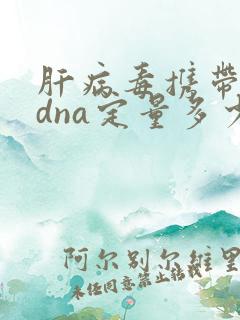 肝病毒携带者肝dna定量多少正常