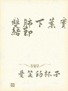 双肺下叶实性微结节