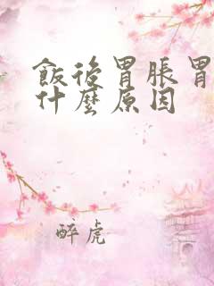 饭后胃胀胃疼是什么原因