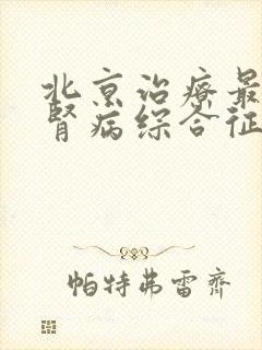 北京治疗最好的肾病综合征医院