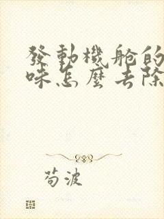 发动机舱的猫尿味怎么去除