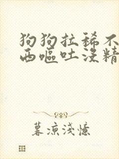 狗狗拉稀不吃东西呕吐没精神怎么办