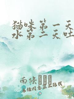 猫咪第一天吐黄水第二天吐白沫