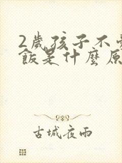 2岁孩子不爱吃饭是什么原因呢