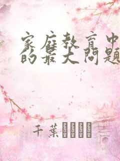 家庭教育中面临的最大问题