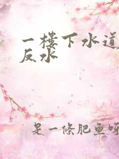 一楼下水道堵塞反水