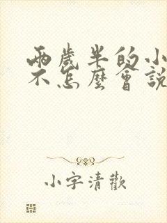 两岁半的小孩还不怎么会说话怎么办