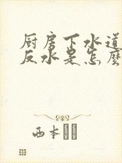 厨房下水道往上反水是怎么回事