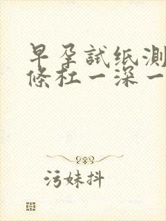 早孕试纸测出两条杠一深一浅