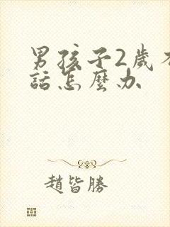 男孩子2岁不说话怎么办