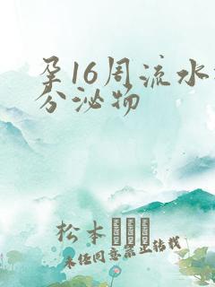 孕16周流水样分泌物