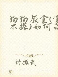 狗狗厌食(食欲不振)如何治疗?