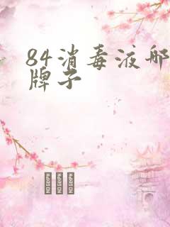 84消毒液哪个牌子