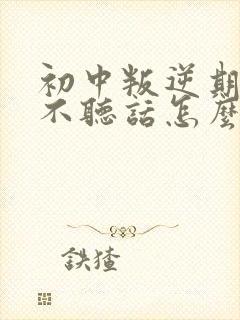 初中叛逆期孩子不听话怎么管理