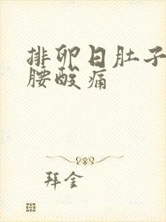 排卵日肚子胀痛腰酸痛