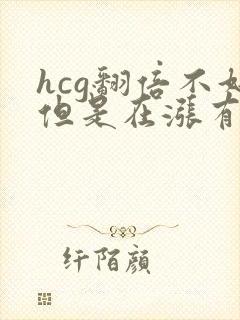 hcg翻倍不好但是在涨有希望吗