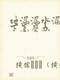 地漏漏水漏到楼下怎么办