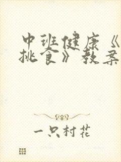 中班健康《我不挑食》教案五篇