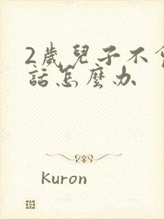 2岁儿子不会说话怎么办