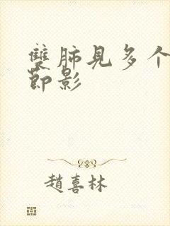 双肺见多个小结节影