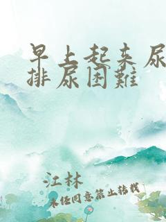 早上起来尿刺痛排尿困难