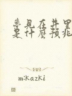 梦见在井里洗澡是什么预兆