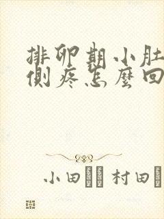 排卵期小肚子右侧疼怎么回事