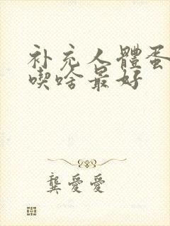 补充人体蛋白质吃啥最好